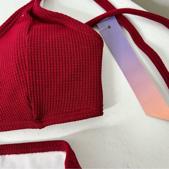 MOLYBELL Women Two Piece Bikini Set Padded Tummy Control High Waist small new - Picture 6 of 6